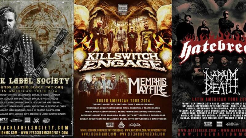 Black Label Society, Hatebreed, Napalm Death, Killswitch Engage, entre otros anuncian show en Chile