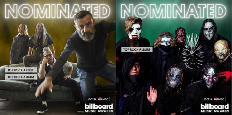 Tool, Metallica y Slipknot son nominados a los Billboard Music Awards