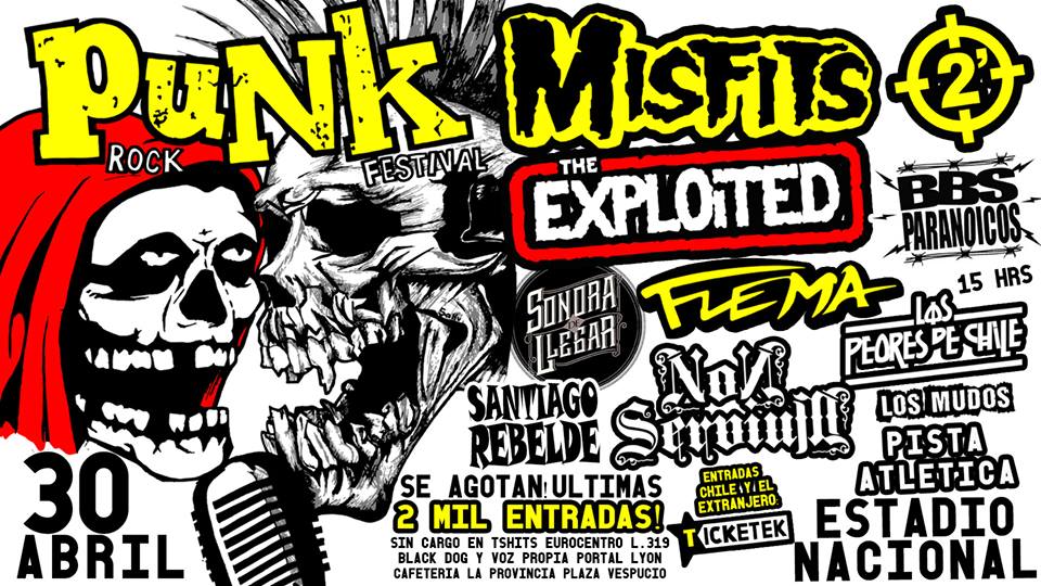 Intendencia no autorizó la realización del Punk Rock Fest en Chile para este sábado