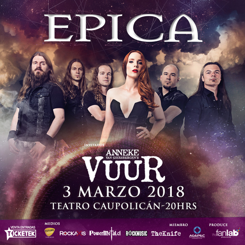 Anneke Van Giersbergen y su nueva banda se suman al concierto de Epica en Chile
