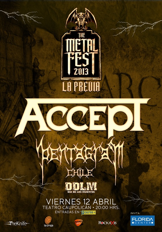 Accept, Pentagram y Día de los Muertos en previa al Metal Fest