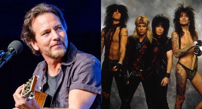 Eddie Vedder habla de su fastidio hacia Mötley Crüe en los ochentas: «Maldición. Los Detestaba»