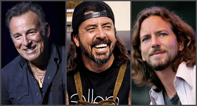 Conjunción de astros: Bruce Springsteen, Eddie Vedder y Dave Grohl se reunieron para hablar de sus vidas y el rock and roll