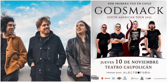 Alectrofobia abrirán el show de Godsmack en Chile
