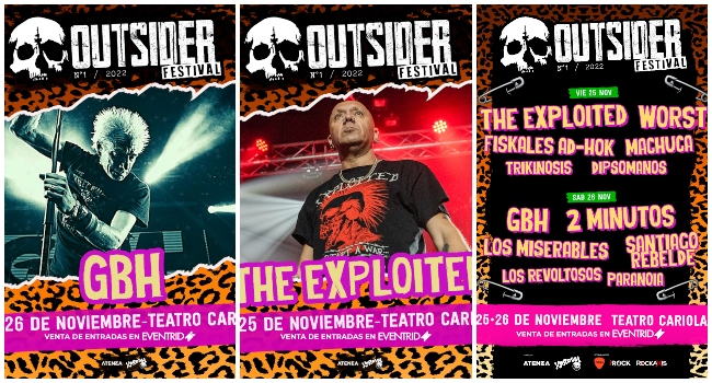 Festival Outsider anuncia a The Exploited, GBH, 2 Minutos, Fiskales Ad-Hok y más