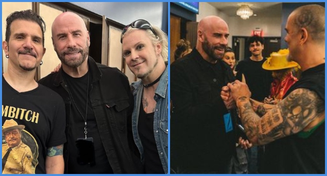 John Travolta estuvo en el backstage junto a  Pantera y diversas estrellas de rock en reciente concierto