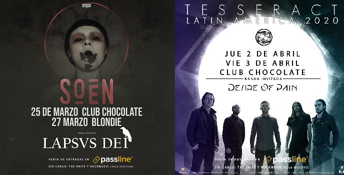Soen y Tesseract lanzarán setlists especiales en sus respectivos shows en Chile