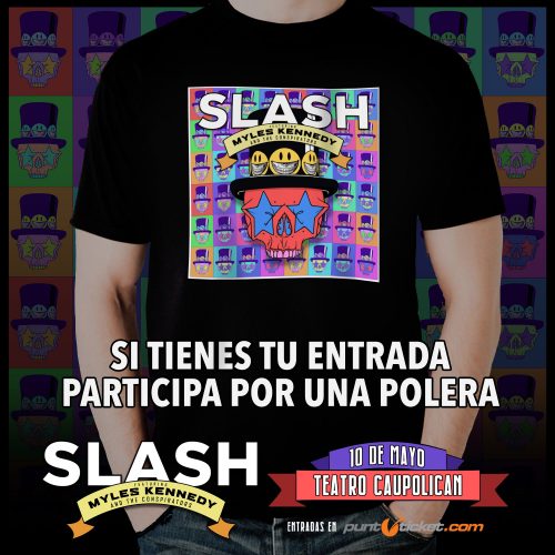 CONCURSO: Gana poleras del último disco de Slash, «Living the Dream»