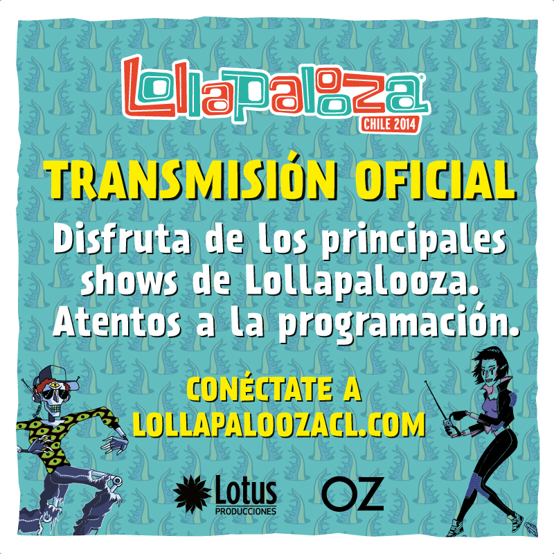 Lollapalooza Chile 2014 se transmitirá vía streaming