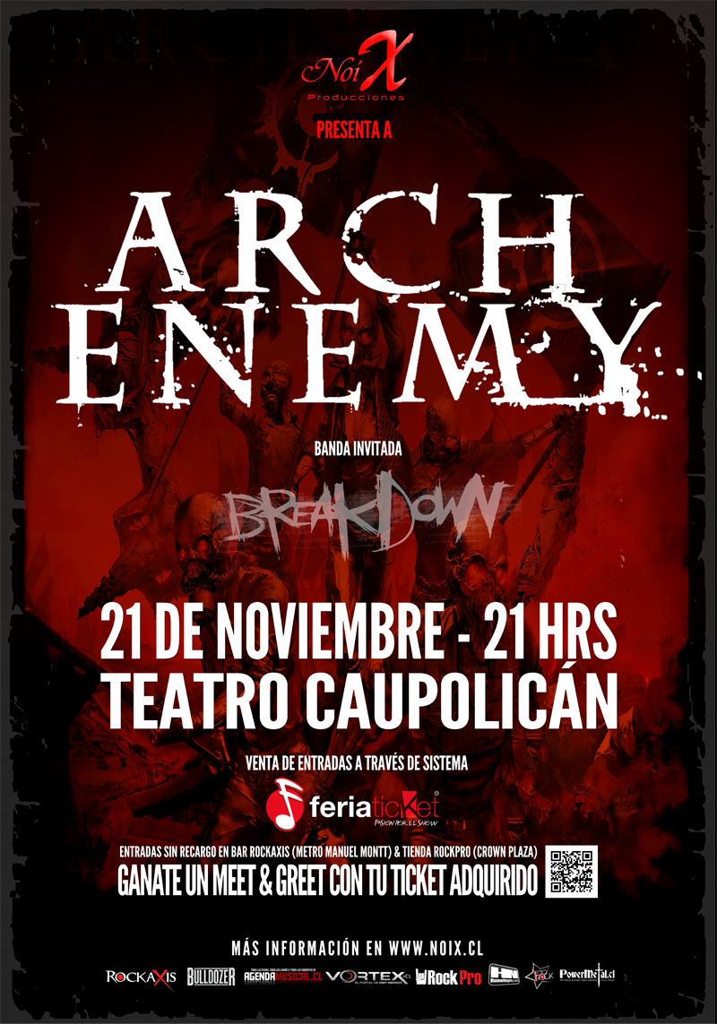 Arch Enemy anuncia la grabación de DVD en Chile