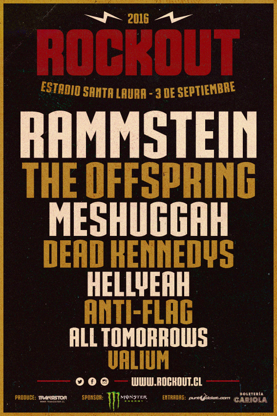 Rammstein y The Offspring encabezan el Rockout Fest 2016 en Chile, revisa cartel completo