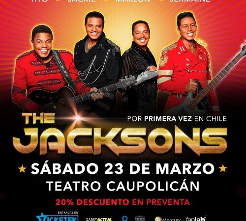 Llegan a Chile The Jacksons, los miembros originales de los legendarios Jackson 5