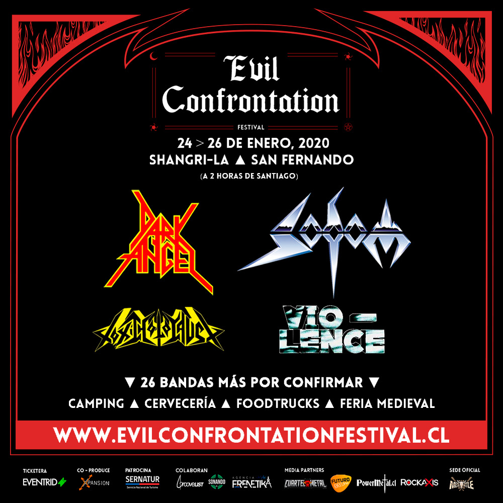 Evil Confrontation anuncia su cartel: Dark Angel, Vio-lence, Toxic Holocaust y Sodom animarán el evento
