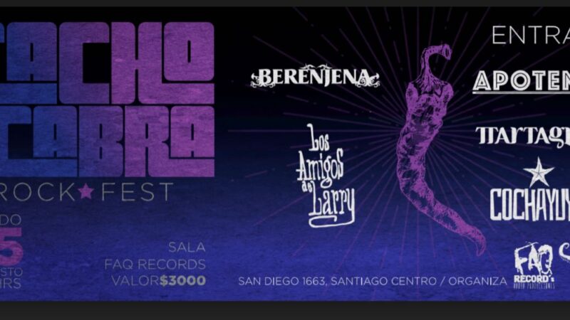 Conoce los detalles del CACHO E CABRA FEST, festival de bandas chilenas emergentes