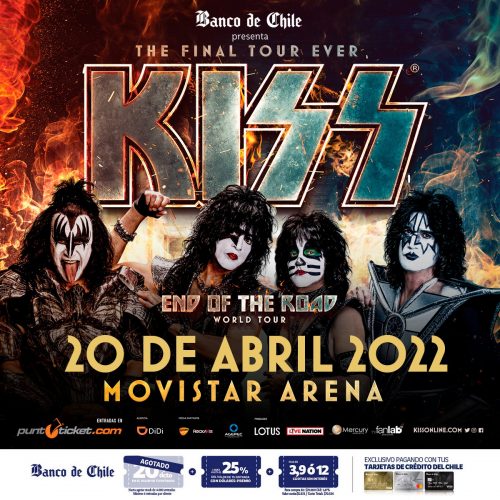 Kiss reagenda su llegada a Chile para abril de 2022