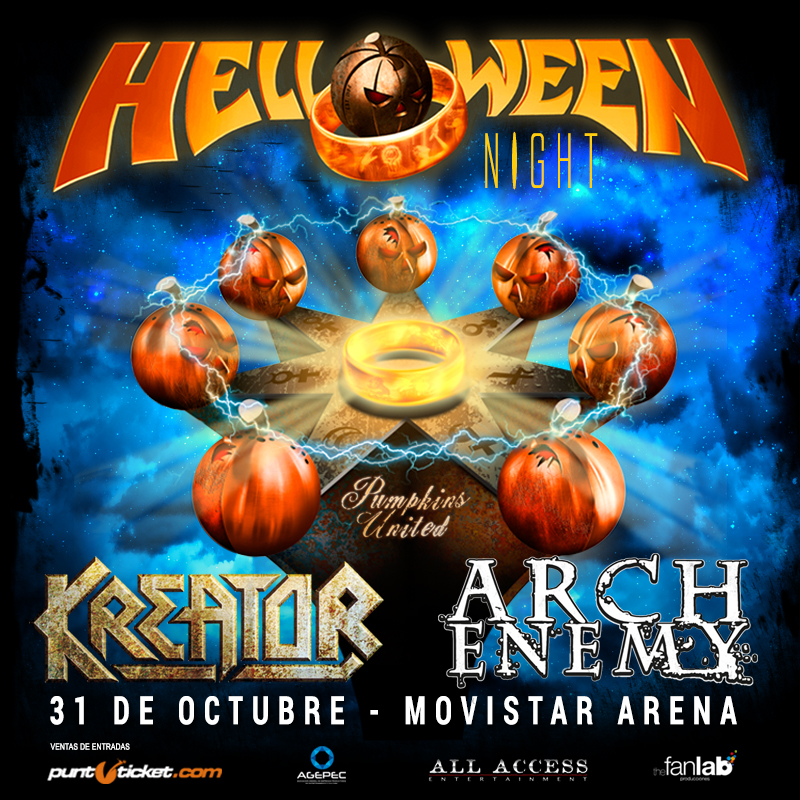 Helloween, Kreator y Arch Enemy confirman concierto juntos en Chile