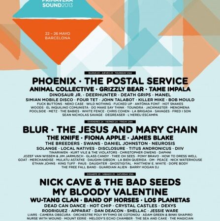 Revisa el cartel definitivo del Festival Primavera Sound 2013