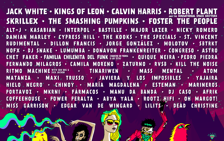 Lollapalooza Chile 2015 anuncia cartel de artistas: Jack White, Kasabian, The Smashing Pumpkins, Robert Plant destacan