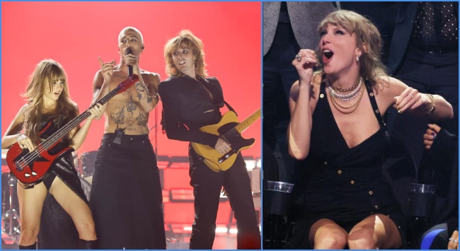 VIDEO: Måneskin hizo vibrar a la audiencia en los MTV VMA Awards (incluída Taylor Swift)