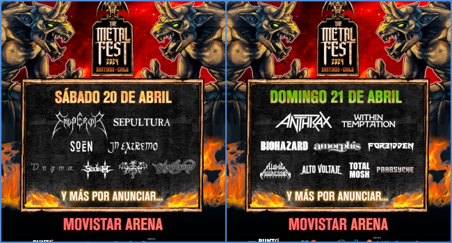 The Metal Fest Chile 2024 anuncia su cartel por días