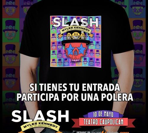 CONCURSO: Gana poleras del último disco de Slash, «Living the Dream»