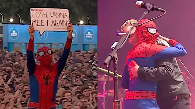 «Es el maldito Spiderman otra vez»: El reencuentro de QOTSA con su fan hombre Araña del Festival Werchter en Bélgica