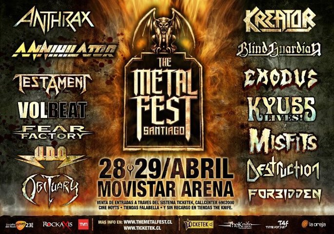 Revisa los horarios y cartel definitivo para el Metal Fest 2012