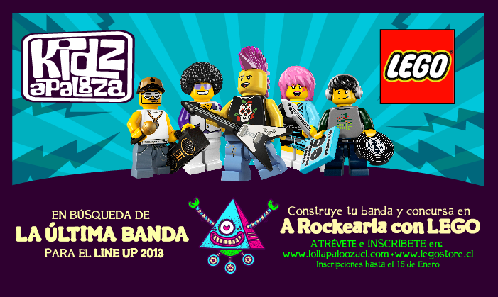Festival Lollapalooza oficializa inicio del concurso a rockearla con LEGO