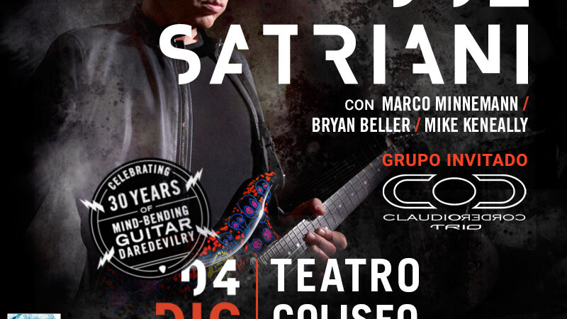 Claudio Cordero Trío abrirá show de Joe Satriani en Chile