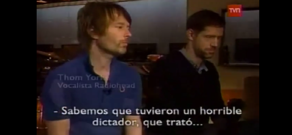 El día que Radiohead habló sobre Pinochet: «Sabemos que tienen un horrible dictador que trató de esconderse en nuestro país»