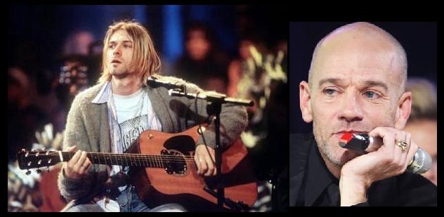 Los lazos que unieron a Nirvana/Kurt Cobain con R.E.M./Michael Stipe